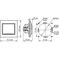 Одноклавишный выключатель TDM ELECTRIC 10А белый Таймыр SQ1814-0001