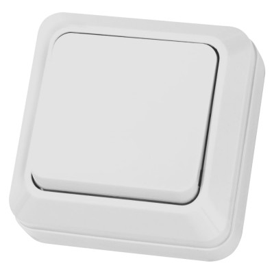 Одноклавишный выключатель TDM ELECTRIC открытой установки 10А белый Ладога SQ1801-0001