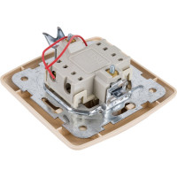 Одноклавишный выключатель TDM ELECTRIC с подсветкой, слоновая кость Онега SQ1805-0033