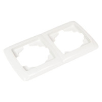 Рамка 2-х постовая горизонтальная белая серия "Онега" TDM ELECTRIC SQ1805-0024