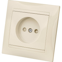 Розетка с защитной шторкой, слоновая кость 2П 10А 250В TDM ELECTRIC Лама SQ1815-0110