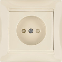 Розетка с защитной шторкой, слоновая кость 2П 10А 250В TDM ELECTRIC Лама SQ1815-0110