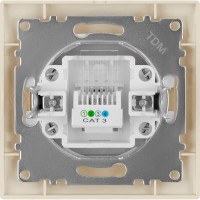 Телефонная розетка, слоновая кость RJ11 TDM ELECTRIC Лама SQ1815-0115