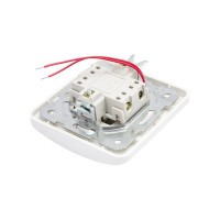 Двухклавишный выключатель TDM с подсветкой, белый Валдай SQ1804-0006