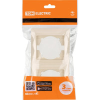 Двухпостовая вертикальная рамка, слоновая кость TDM ELECTRIC Лама SQ1815-0133