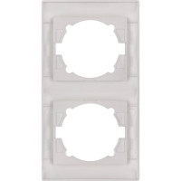 Рамка 2-х постовая вертикальная TDM ELECTRIC серебристый металлик, серия"Лама" SQ1815-0233