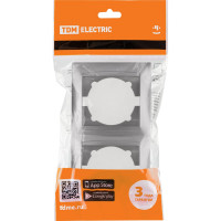 Рамка 2-х постовая вертикальная TDM ELECTRIC серебристый металлик, серия"Лама" SQ1815-0233