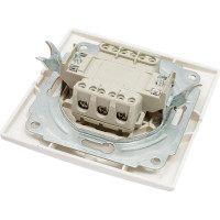 Трехклавишный выключатель TDM ELECTRIC с подсветкой, белый Таймыр SQ1814-0006