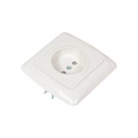 Розетка с защитными шторками, белая 2П 10А 250В TDM ELECTRIC Онега SQ1805-0010