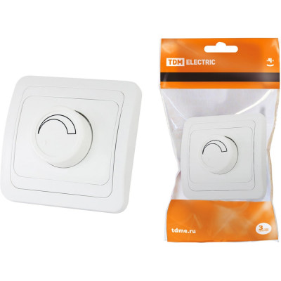 Поворотный светорегулятор, белый RL 600Вт TDM ELECTRIC Валдай SQ1804-0016