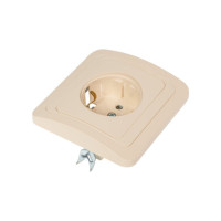 Розетка слоновая кость с заземлением 16А серия "Валдай" TDM ELECTRIC SQ1804-0108