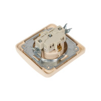 Розетка слоновая кость с заземлением 16А серия "Валдай" TDM ELECTRIC SQ1804-0108