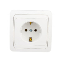 Розетка, белая 2П+З 16А TDM ELECTRIC Валдай SQ1804-0008