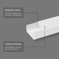 Кабель-канал TDM ELECTRIC белый 40х16, 2 метра, упаковка 40 штук SQ0402-0008