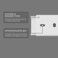 Кабель-канал TDM ELECTRIC белый 40х16, 2 метра, упаковка 40 штук SQ0402-0008