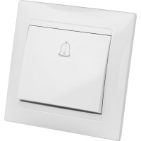 Звонковая кнопка TDM ELECTRIC белая Лама SQ1815-0008