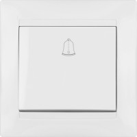 Звонковая кнопка TDM ELECTRIC белая Лама SQ1815-0008