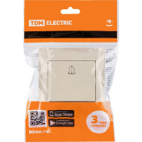 Звонковая кнопка TDM ELECTRIC слоновая кость Лама SQ1815-0108