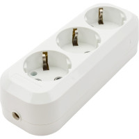 Розеточная колодка TDM ELECTRIC 3 гнезда 16А белая SQ1806-0013