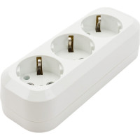 Розеточная колодка TDM ELECTRIC 3 гнезда 16А белая SQ1806-0013
