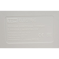 Розеточная колодка TDM ELECTRIC 3 гнезда 16А белая SQ1806-0013
