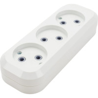 Розеточная колодка TDM ELECTRIC 3 гнезда 10А 250В белая SQ1806-0010