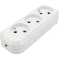 Розеточная колодка TDM ELECTRIC 3 гнезда 10А 250В белая SQ1806-0010