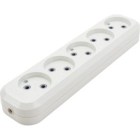 Розеточная колодка TDM ELECTRIC 5 гнезд 10А белая SQ1806-0034