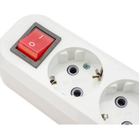 Розеточная колодка TDM ELECTRIC 6 гнезд 2П+З с выключателем 16А 250В белая SQ1806-0040