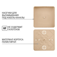 Коробка распределительная TDM ELECTRIC 100х100х29мм IP40 4 входа бежевая SQ1401-0407