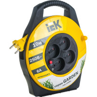 Удлинитель на катушке IEK 4х10м УК10 с термозащитой 2х0.75 Garden WKP23-06-04-10 277730