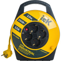 Удлинитель на катушке IEK 4х10м УК10 с термозащитой 3х1.0 Industrial WKP14-10-04-10 277734