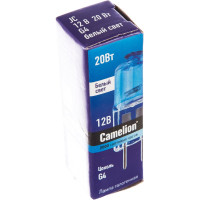 Галогенная лампа без рефлектора JC 20W g4 12V COOL Camelion 11465