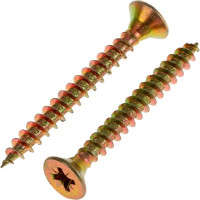 Саморез по дереву КРЕП-КОМП желтый цинк POZY 4,5х80 200шт жд4580ф