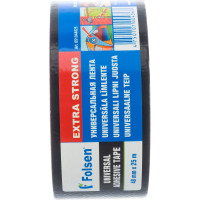 Универсальная тканевая влагоустойчивая лента Folsen 48ммx25м черная 240мк 051044825