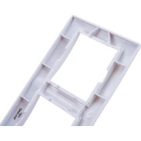 Горизонтальная 2-х местная рамка, белая UNIVersal Севиль C0044