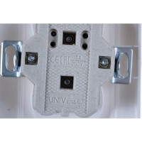 Двойная розетка без заземления, белая UNIVersal Севиль С0102