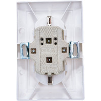 Двойная розетка с заземлением, белая UNIVersal Севиль С0128