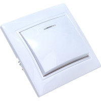 Одноклавишный выключатель с подсветкой, белый UNIVersal Севиль С0121