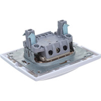 Одноклавишный выключатель с подсветкой, белый UNIVersal Севиль С0121