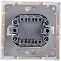 Одноклавишный проходной выключатель, белый UNIVersal Севиль С0025