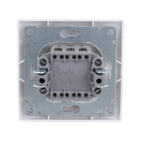 Одноклавишный проходной выключатель с подсветкой, белый UNIVersal Севиль С0125