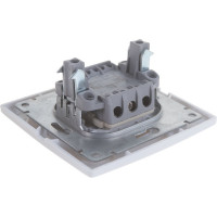 Двухклавишный выключатель, белый UNIVersal Севиль С0023