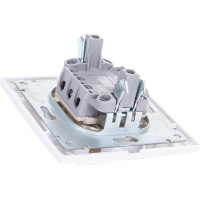 Двухклавишный выключатель с подсветкой, белый UNIVersal Севиль С0123