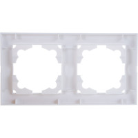 Двухместная горизонтальная рамка, белая UNIVersal Бриллиант 7947465