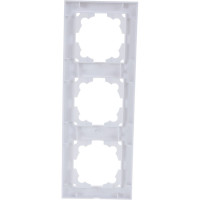 Трехместная горизонтальная рамка, белая UNIVersal Бриллиант 7947489