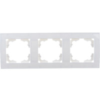 Трехместная горизонтальная рамка, белая UNIVersal Бриллиант 7947489