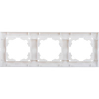 Трехместная горизонтальная рамка, белая UNIVersal Бриллиант 7947489