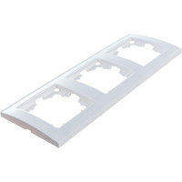 Трехместная горизонтальная рамка, белая UNIVersal Бриллиант 7947489