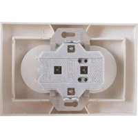 Двойная розетка без заземления, слоновая кость UNIVersal Бриллиант 7948738